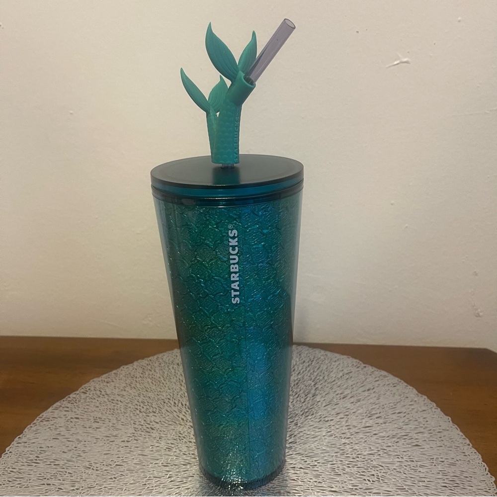 Starbucks Emerald Green Tumbler with Straw